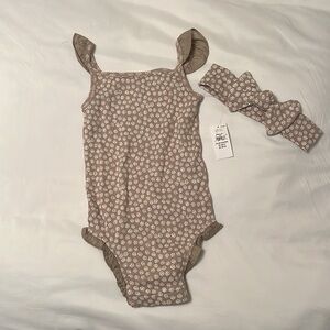 Baby GAP “first favorites” sunsuit and headband